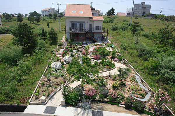 上から見たMさんのお庭