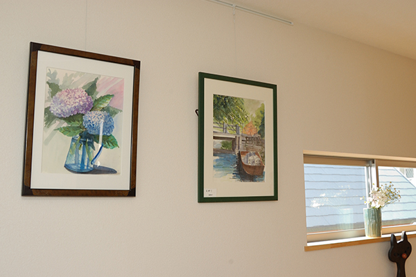 奥様の水彩画もかなりの腕前