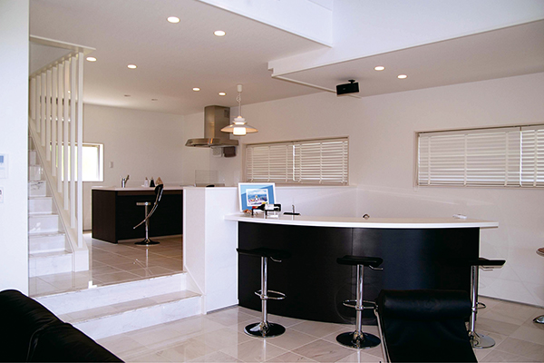 モノトーンを基調にしたLDK