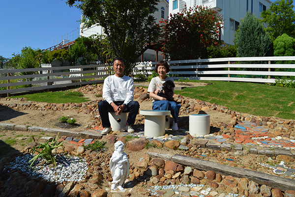 1年かがりで整備した裏庭